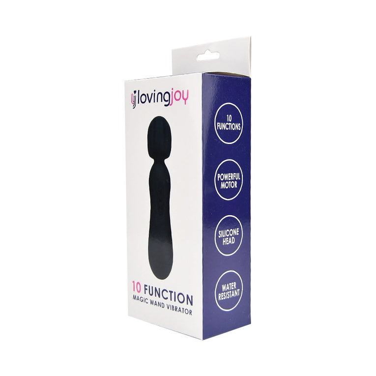 Loving Joy 10 Function Magic Wand Vibrator Black