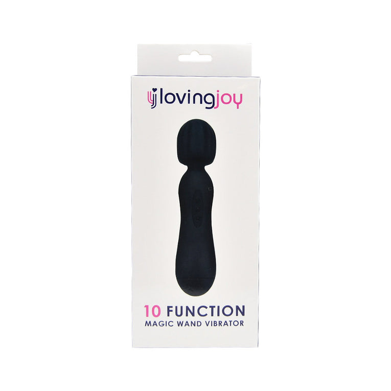 Loving Joy 10 Function Magic Wand Vibrator Black