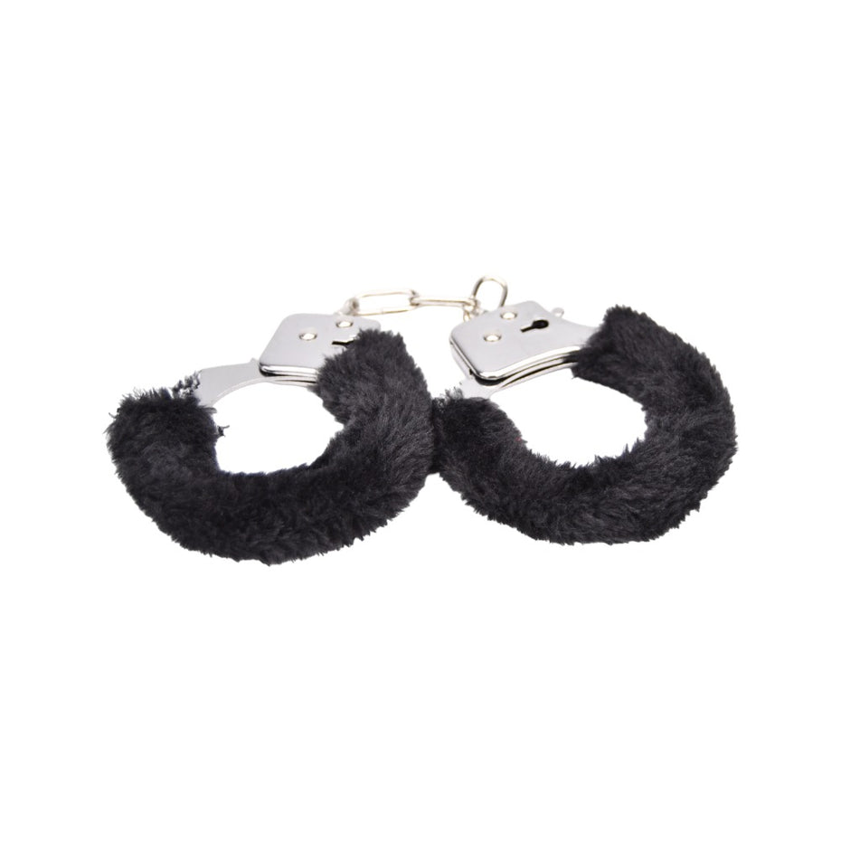 Bound to Play. Heavy Duty Furry Handcuffs Black