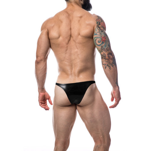 C4M Brazilian Brief Black Leatherette Large