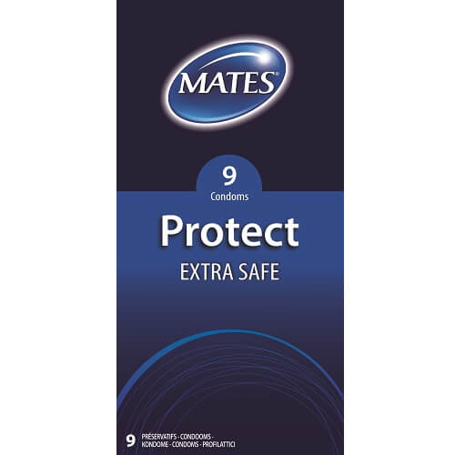 Mates Protect Extra Safe Condoms 9 Pack